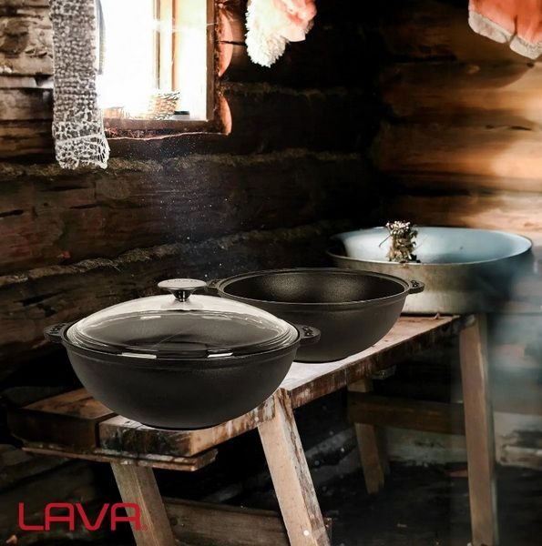 Фото Казан LAVA 4,2 л, D 280 мм, H 100 мм с крышкой — арт. LV Y KZ 28 K3 4