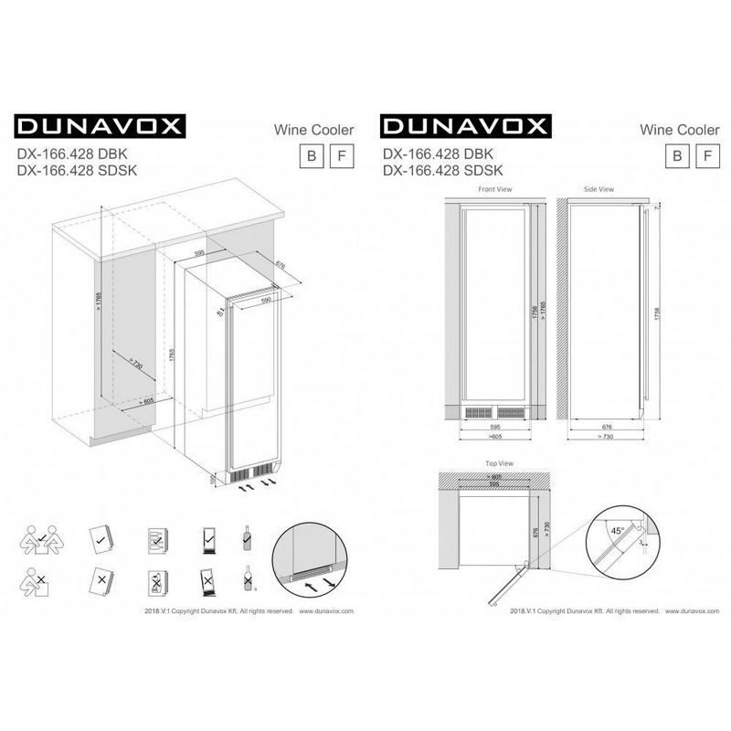 Фото Шкаф винный Dunavox DX-166.428DBK 11