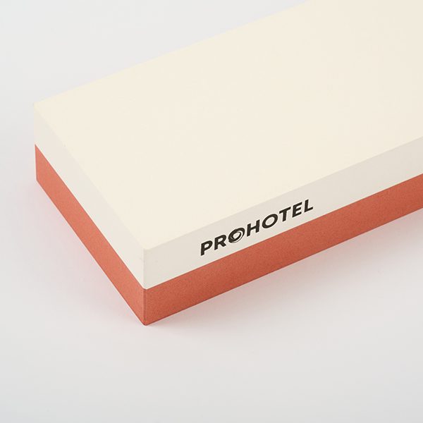 Фото Камень точильный ProHotel H1009 абразивность 600/1000, белый/красный артикул 4130822 1