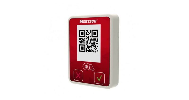 Терминал оплаты СБП MERTECH 4 inch), белый/красный