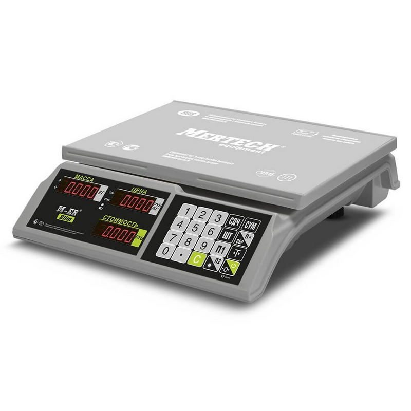 Весы торговые MERTECH M-ER 326 C-15.2 LED без АКБ