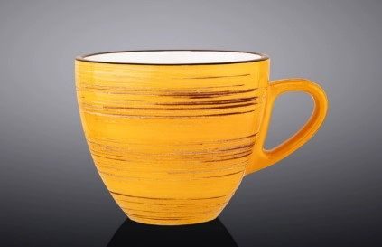Чашка Wilmax Spiral желтая мл артикул WL-669436/A