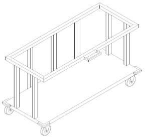 Тележка для сковородок FOLLETT PAN 9 1029x360x600