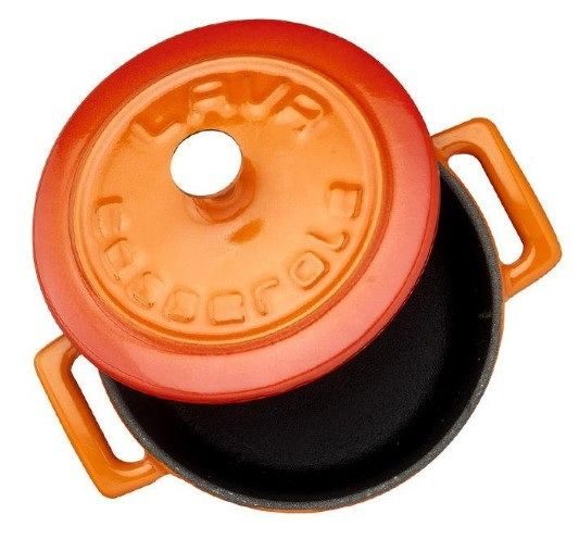 Фото Кокотница LAVA FOLK SERIES 0,35 л, D 100 мм, H 70 мм оранжевая — арт. LV Y TC 10 K1 O 2