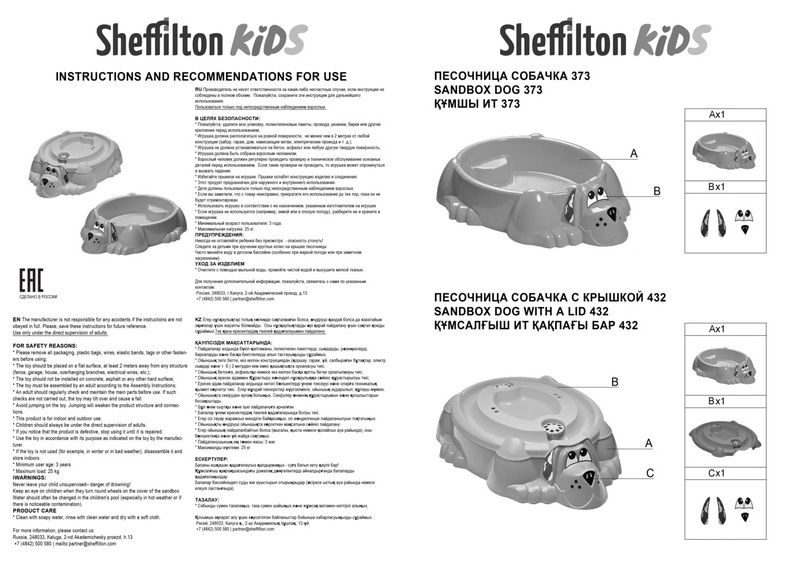Фото Песочница Sheffilton KIDS Собачка с крышкой 432 зеленый/желтый 1
