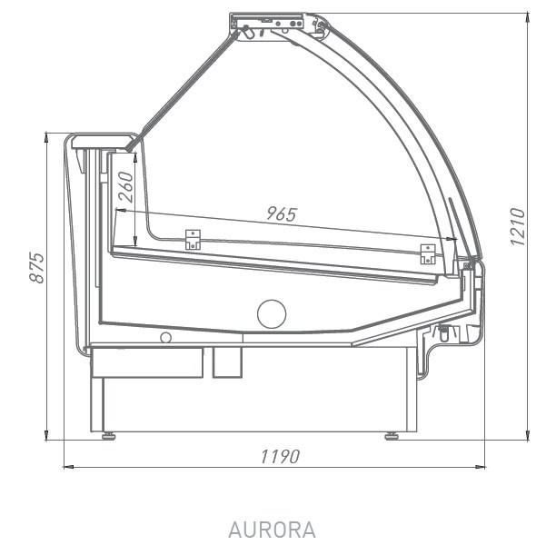 Фото Витрина холодильная с выносным агрегатом BrandFord AURORA 320 вентилируемая — арт. ГХ154 6