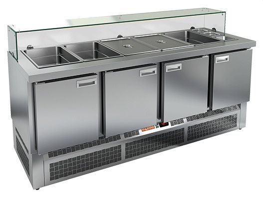Фото Стол для салатов HICOLD SLE3-1111GN низкое стекло 1