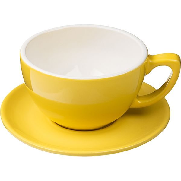 Фото Блюдце Doppio Пур-Амор фарфор D150/60, H12мм, желт. — арт. 11.32.1/yellow 2