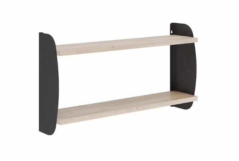 Офисная полка КОБОР S2-100/20 black/natural
