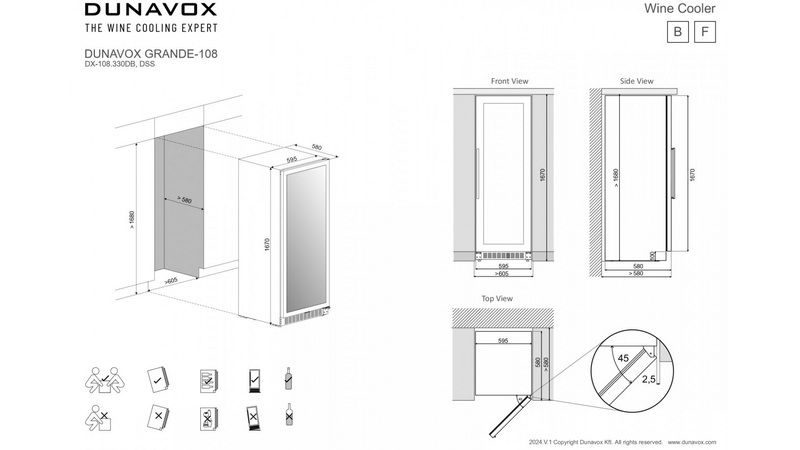Фото Шкаф винный Dunavox DX-108.330DB компрессорный 6