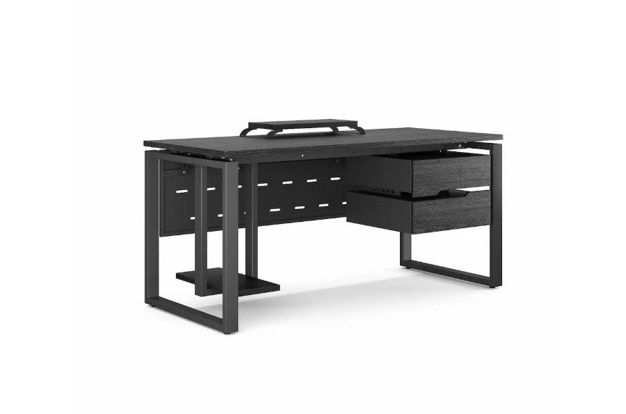 Фото Стол офисный КОБОР O1-140/80 black/wood 1