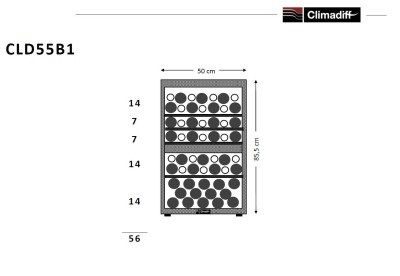 Фото Шкаф винный Climadiff — арт. CLD55B1 5