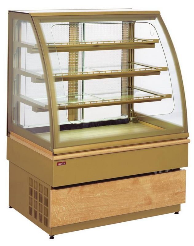 Витрина кондитерская UNIS 1000 Self-service, gold