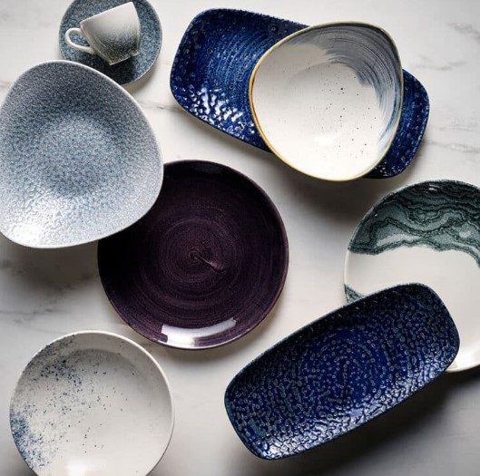 Фото Салатник CHURCHILL Raku Topaz Blue 410 мл, L 210 мм, B 210 мм — арт. RKTBTB231 1