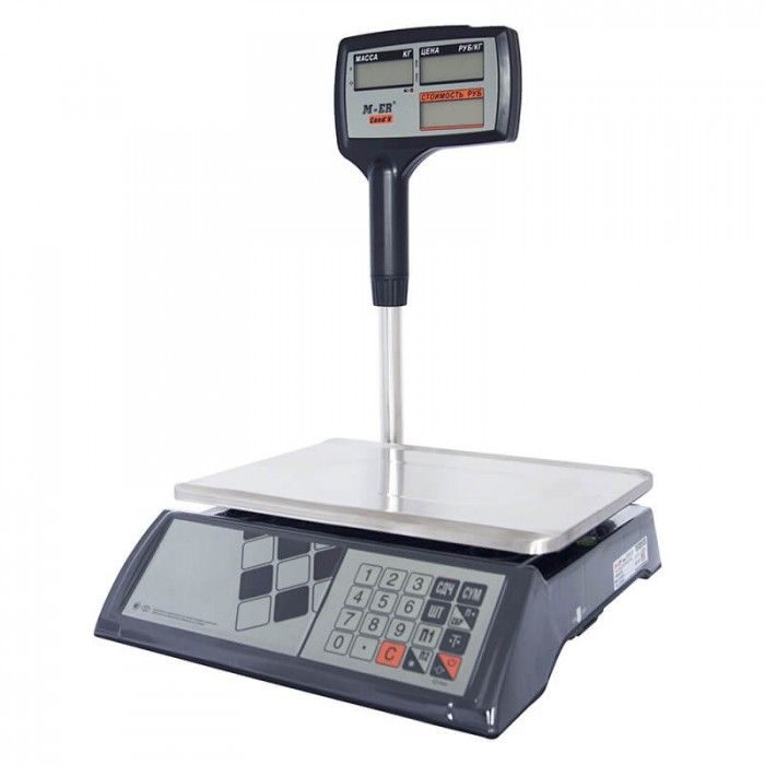 Весы торговые MERTECH LCD Черные (по 4 в коробке
