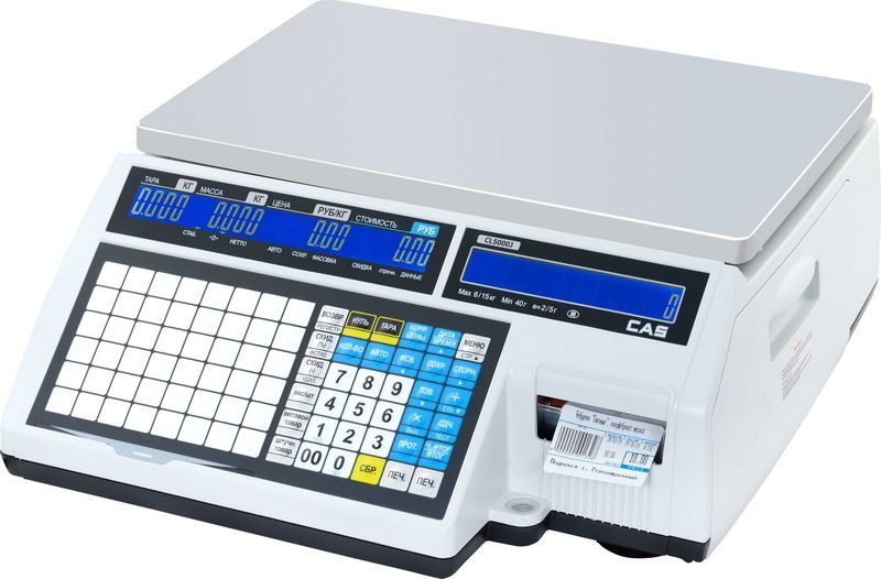 Весы торговые с печатью CAS CL5000J-6IB TCP-IP