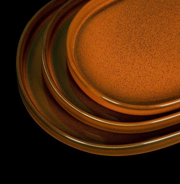 Фото Блюдо Corone Cocorita L 360 мм, B 180 мм оранжевое — арт. фк8843 4