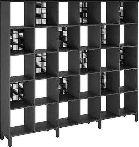 Стеллажная система КОБОР SQ-5X6 black/wood