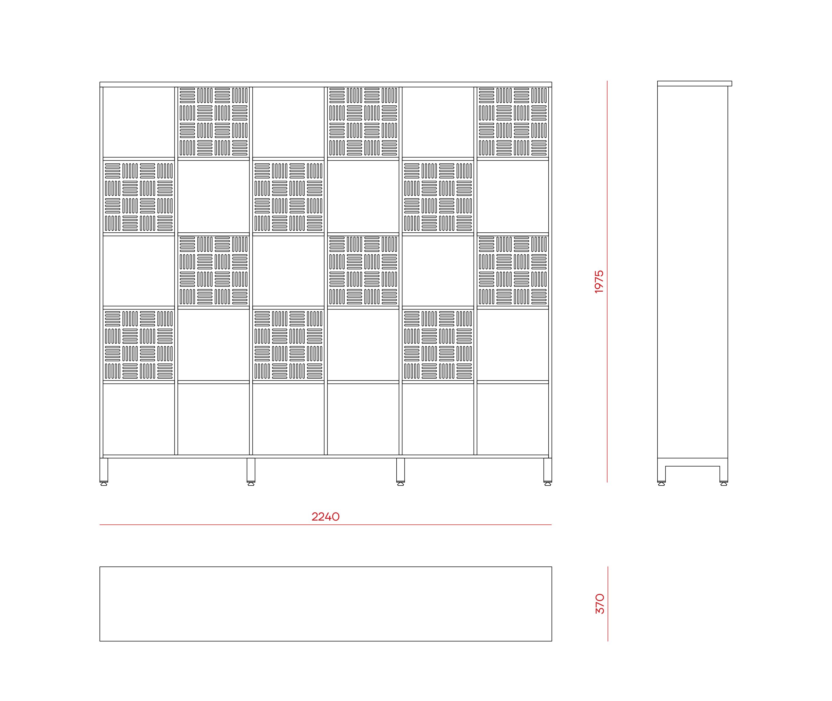 Фото Стеллажная система КОБОР SQ-5X6 black/charlston 2