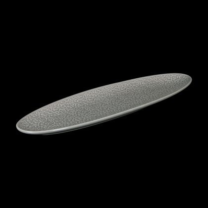 Фото Блюдо овальное Corone Nori 14'' 356х114х21 мм, серый [LQ-QK15295-GRY] — арт. фк5629 1