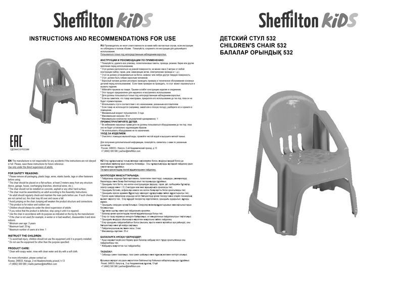 Фото Стул детский Sheffilton KIDS 532 зеленый 8