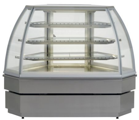 Витрина кондитерская UNIS 90 double glass, inox