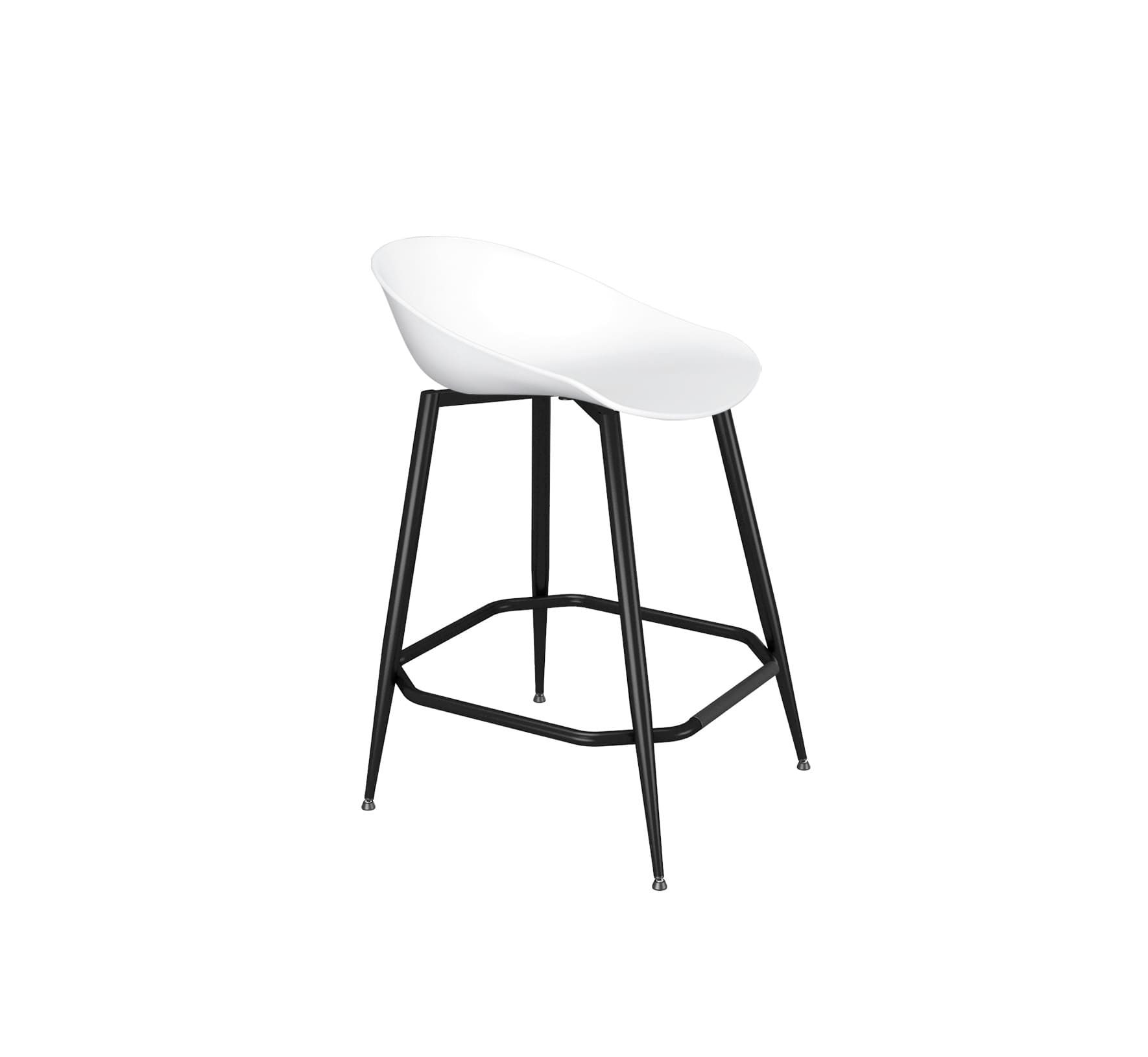 Стул полуб Sheffilton SHT-ST19/S148-1 белый/черный