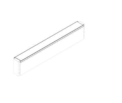 Крышка стеллажа Stahler L=665, T-TC муар, RAL 9010