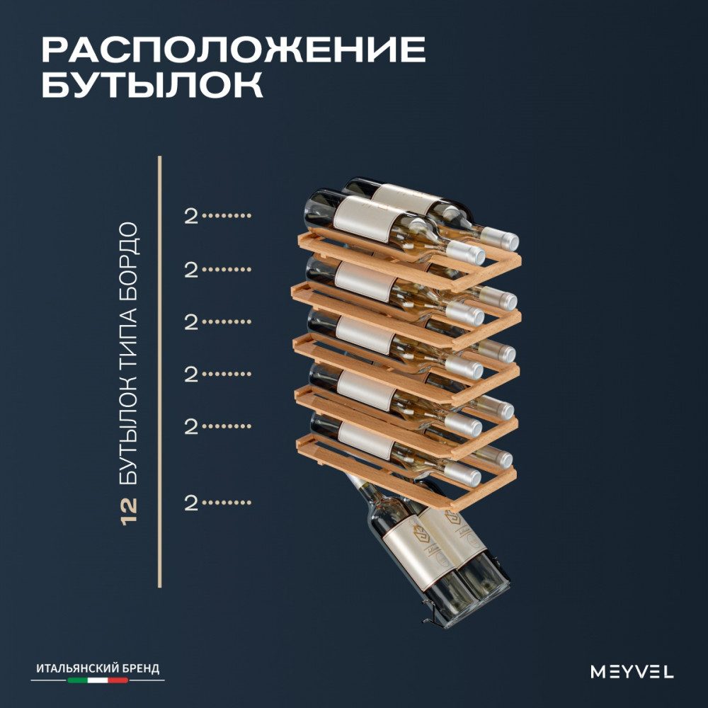 Фото Шкаф винный Meyvel MV12-CBF1 компрессорный 8