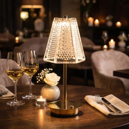 Фото Светильник настольный MGline LED CRYSTAL II D 150 мм, H 320 мм, золотой 3