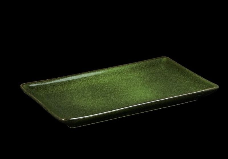 Фото Блюдо Corone Cocorita L 230 мм, B 135 мм, H 20 мм зеленое — арт. фк8852 1