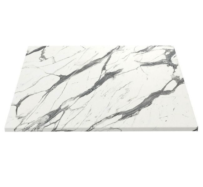 Фото Столешница Sheffilton SHT-TT46 120/80 белый мрамор 1