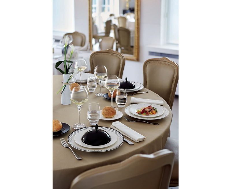 Фото Тарелка Chef&Sommelier Ginseng Black & Grey фарфор, белый, черный, D 285, H 30 мм — арт. S3201 2