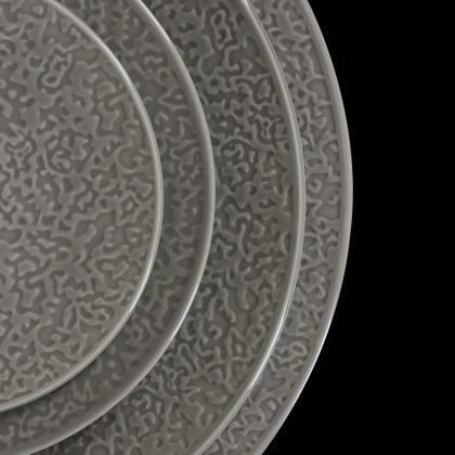Фото Тарелка мелкая без бортов Corone Nori 11" D 276 мм, серый [LQ-QK15286-GRY] — арт. фк5604 3