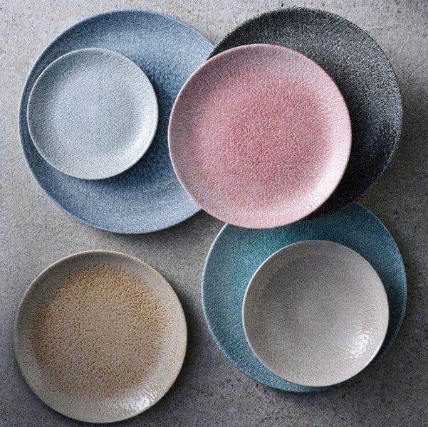 Фото Тарелка CHURCHILL Raku Agate Grey 426 мл, D 182 мм — арт. RKAGEVB71 1