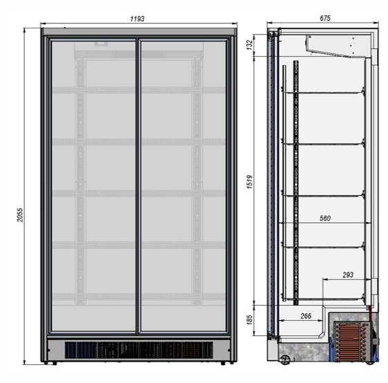 Фото Шкаф холодильный Briskly Smart 11 Slide (R10NS) — арт. BS11S 1