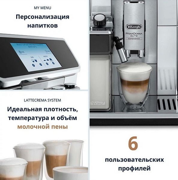 Фото Кофемашина автоматическая DeLonghi PrimaDonna Elite ECAM650.85.MS — арт. 0132219009 3