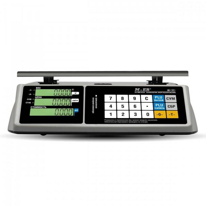 Фото Весы торговые MERTECH M-ER 328 AC-32.5 "TOUCH-M" LCD RS232 и USB 2