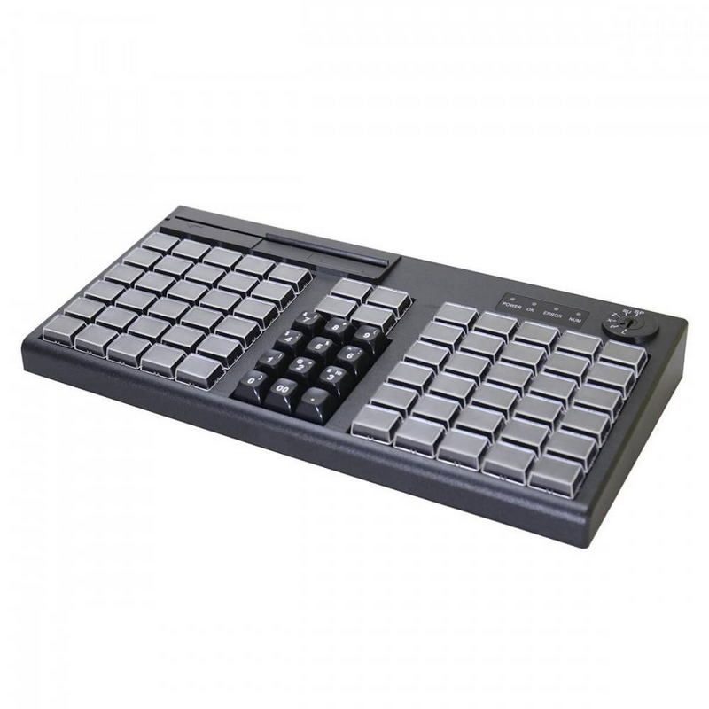 Фото Программируемая клавиатура MERTECH KB-76 USB + KB черная c ридером магнитных карт на 1-3 дорожки 1