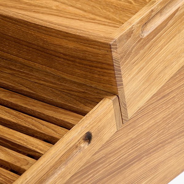 Фото Подставка для ящика для подачи PPwood L 730 мм, B 510 мм, H 220 мм, дуб, угловая — арт. Q732O-00N 1