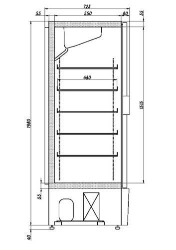 Фото Шкаф холодильный Ариада Рапсодия R700MX 1