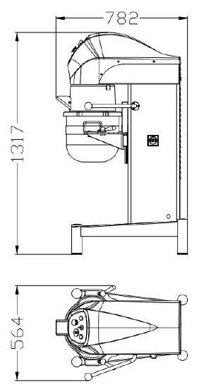 Фото Миксер планетарный напольный Starmix PL20CNVF 3