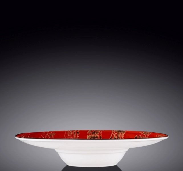 Фото Тарелка Wilmax Scratch красная 250 мл, D 270 мм — арт. WL-668226/A 1