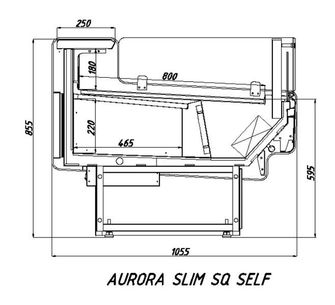 Фото Витрина для рыбы BrandFord Aurora Slim SQ Plug-In 375 рыба на льду SELF — арт. ВР031 2