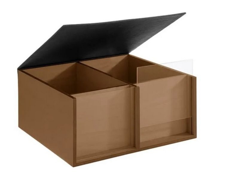 Фото Емкость для закусок APS Toast Box H 160 мм, L 360 мм, B 335 мм коричневая артикул 11714 3