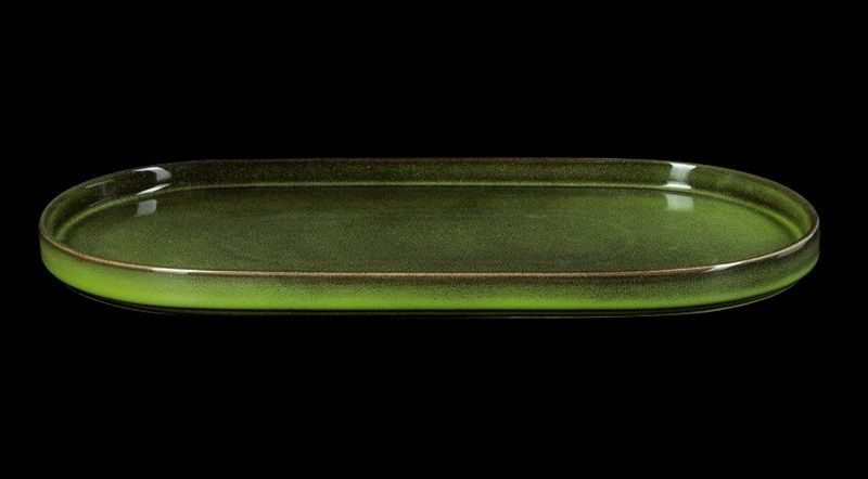 Фото Блюдо Corone Cocorita L 410 мм, B 205 мм зеленое — арт. фк8894 2