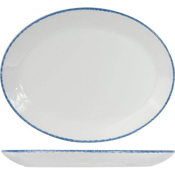 Фото Блюдо Steelite Blue Dapple H 20 мм. L 203 мм. B 160 мм. — арт. 1710 0139 1