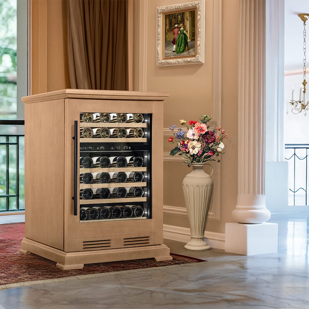 Фото Шкаф винный Meyvel MV46PRO-KBT2 компрессорный (натуральный бук) 1