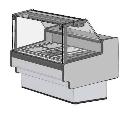 Фото Витрина тепловая BrandFord AURORA Slim SQ 125 мармит — арт. ВТ050 2
