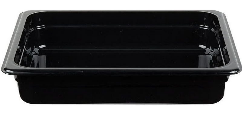 Фото Гастроемкость Cambro Camwear GN 1/2-65 поликарбонат, черная 3,9 л — арт. 22CW 110 1